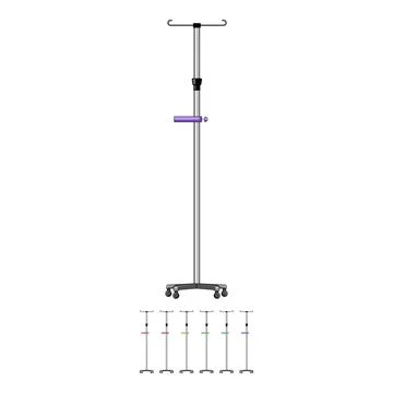 Fluids hydration iv drip stand cartoon vector graphic Stock Illustration
