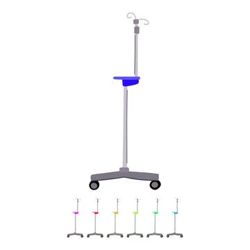 Fluids hydration iv drip stand vector cartoon graphic Stock Illustration