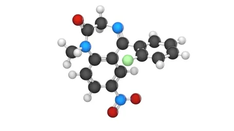 Flunitrazepam (Rohypnol). White background Video stock 154734642