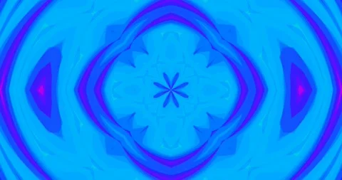 Fluorescent Abstract Pattern Neon Symmetric Loop Kaleidoscope Stock Footage 159270099