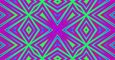 Fluorescent Abstract Pattern Neon Symmetric Loop Kaleidoscope Stock Footage 159276294