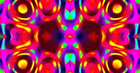 Fluorescent Abstract Symmetric Pattern Background Tech Wave Trippy  Stock Illustration