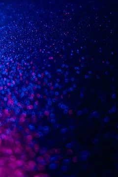 Fluorescent background bokeh light blue pink glow Stock Photos