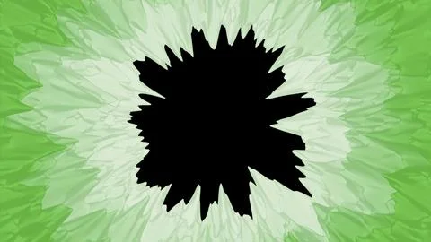 Fluorescent bright background with black hole surrounded by white and green Stock Illustration