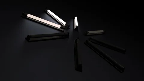 Fluorescent buffering (perspective view) Stock Footage 99536249