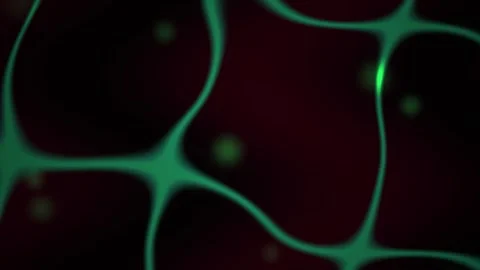 Fluorescent Cells Under Microscope Closeup. Stock Footage 334334740