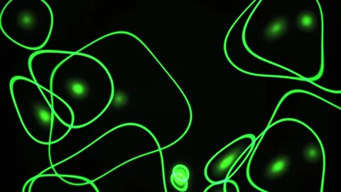 Fluorescent Cells Under Microscope Closeup. Stock Footage 334671421