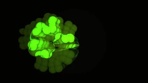 Fluorescent Cells Under Microscope Closeup. Stock Footage 334678420