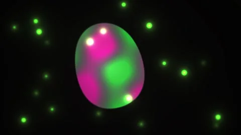 Fluorescent Cells Under Microscope Closeup. Stock Footage 340015600