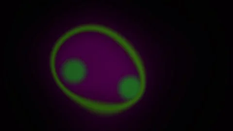 Fluorescent Cells Under Microscope Lens. Stock Footage 335353408