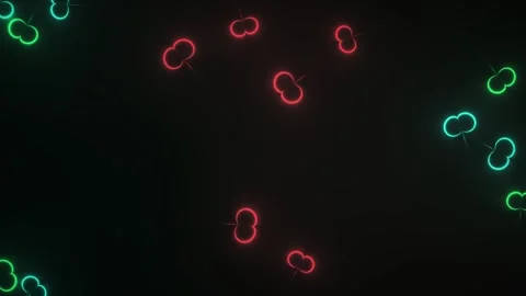 Fluorescent Cells Under Microscope Lens. Stock Footage 340015620