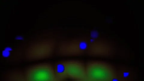 Fluorescent Cells Under Microscope Lens. Stock Footage 340015729