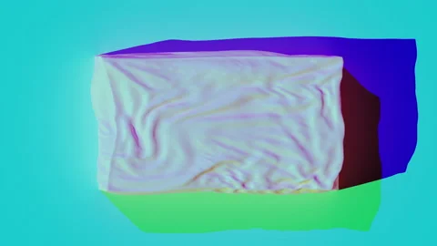 Fluorescent cloth surface animation. Neon color gradient visuals. Stock Footage 148347365