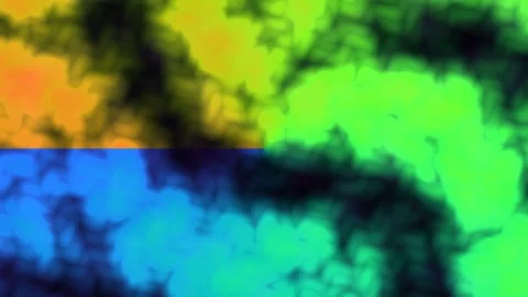 Fluorescent Fluid Turbulence Background Seamless Loop Stock Footage 342363953