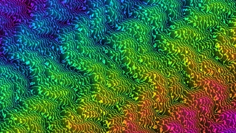 Fluorescent fluid turbulence background with vibrant colors Stock Footage 342347575