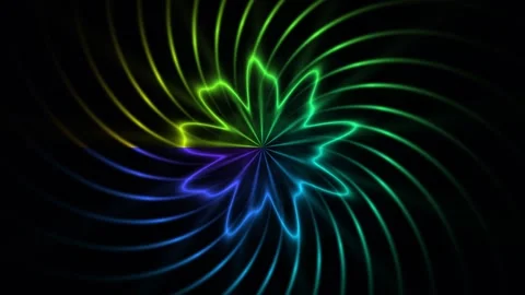 Fluorescent Fluid Turbulence Light Trails Seamless Loop Stock Footage 342356910