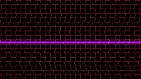 Fluorescent glitch grid background creates vivid motion Stock Footage 341755855