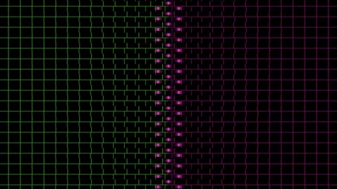 Fluorescent glitch grid background showcases colorful Stock Footage 341752790