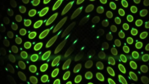 Fluorescent green cells on black background. Stock Footage 340015670