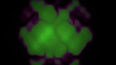 Fluorescent green cells under microscope. 스톡 동영상 335949495