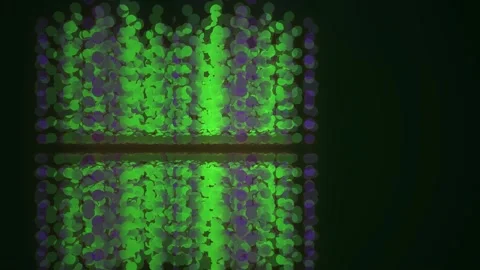 Fluorescent green purple scientific pattern. Stock Footage 335353529