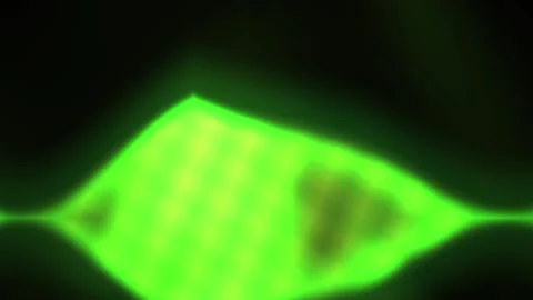 Fluorescent green shapes on black background. Stock Footage 337505376