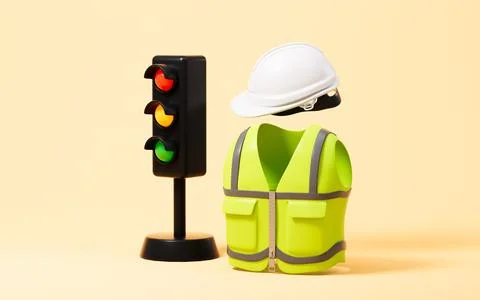 Fluorescent green work clothes, special uniform, special workwear, Traffic .. Stock Illustration