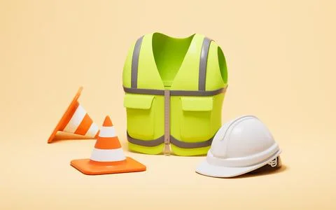 Fluorescent green work clothes, special uniform, special workwear, Traffic .. Stock Illustration