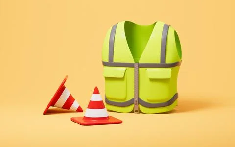 Fluorescent green work clothes, special uniform, special workwear, Traffic .. Stock Illustration