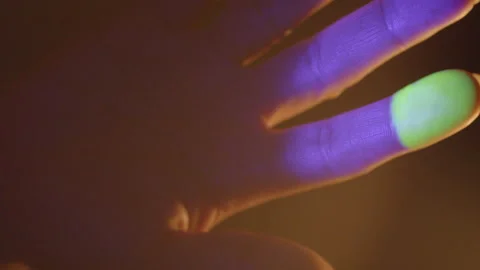 Fluorescent Hand Stock Footage 234210779