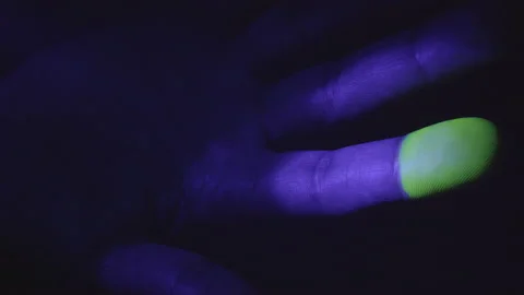 Fluorescent Hand Stock Footage 234210800
