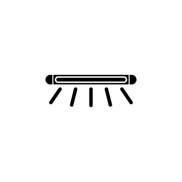 Fluorescent lamp vector icon Illustrazione stock