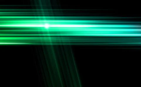 Fluorescent laser light Straight line pattern on a black background Stock Illustration