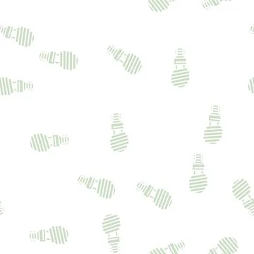 Fluorescent light bulb glyph seamless pattern Illustrazione stock