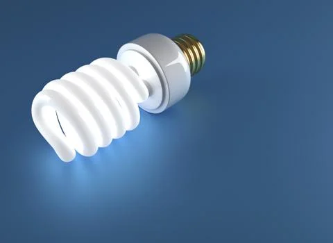 Fluorescent light bulb Illustrazione stock