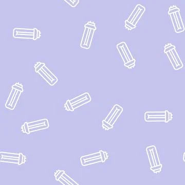 Fluorescent light bulb line vector seamless pattern Illustrazione stock