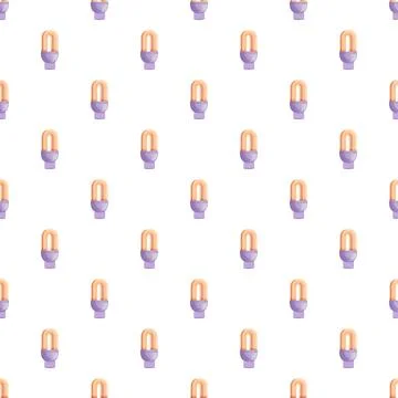 Fluorescent light bulb pattern creating seamless background Stock Illustration