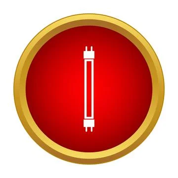 Fluorescent light tube icon representing electricity and energy Stock Illustration