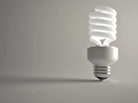 Fluorescent lightbulb Stock Illustration