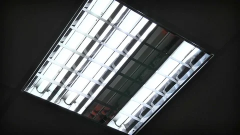 The fluorescent lights flicker Stock-Footage 72845751