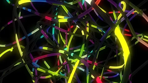 Fluorescent Lights Flight Stock-Footage 79447091