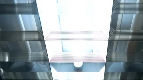 Fluorescent lights turning on and off Stock Footage 66859718