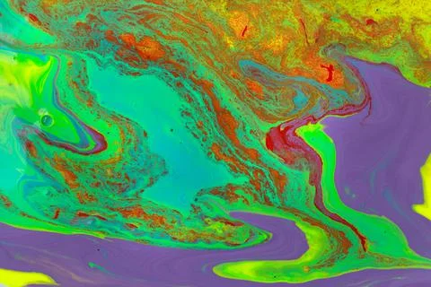 Fluorescent marble abstract liquid background. Vivid artwork texture. Agate Stock Illustration