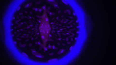 Fluorescent microscopic view of cell division. Stock Footage 337459727