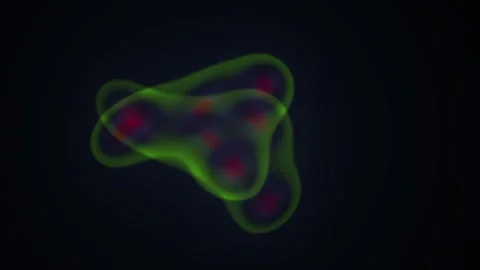 Fluorescent Microscopy Cell Division. Stock Footage 335512536