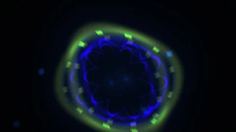 Fluorescent Microscopy Cell Structure Visualization. Stock Footage 340015664