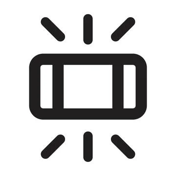 Fluorescent mode icon vector design template in black color isolated sign on  Stock Illustration