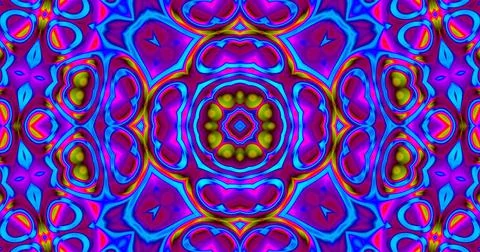 Fluorescent Neon Trippy  Abstract Pattern Psychedelic Background Kaleidoscope Stock Illustration