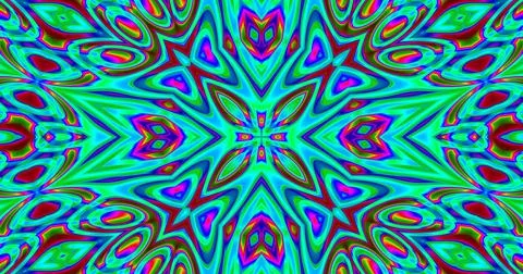 Fluorescent Neon Trippy  Abstract Pattern Psychedelic Background Kaleidoscope Stock Illustration