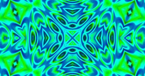 Fluorescent Neon Trippy  Abstract Pattern Psychedelic Background Kaleidoscope Stock Illustration